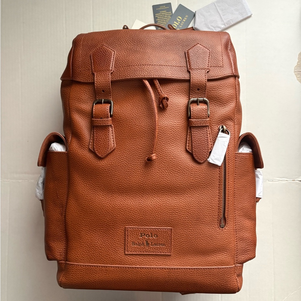 Polo by Ralph Lauren Tan Leather Backpack